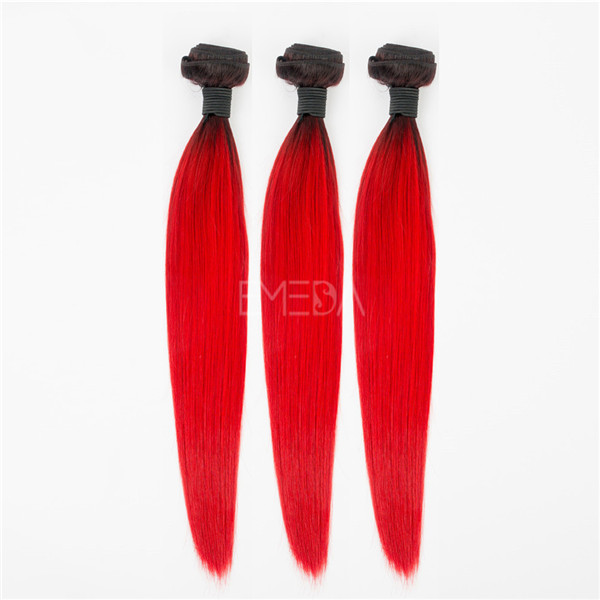 Hot Brazilian hair extensions red human hair extensions YJ182